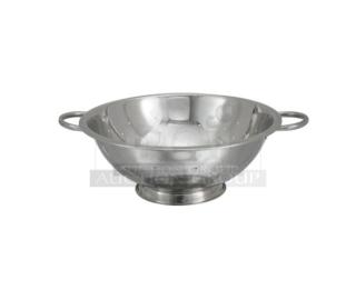 Brand new Winco 14 Qt. commercial stainless steel perforated colander, model COD-14, with sturdy handles.