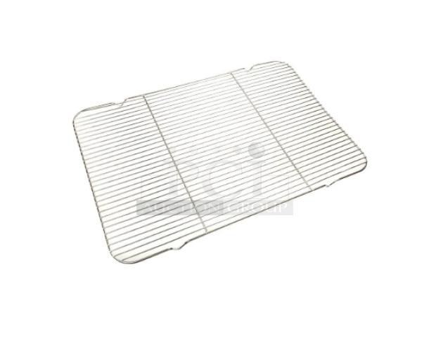 Brand new Winco ICR-1725 full-size wired icing grate/cooling rack with built-in feet. Durable and commercial-grade.
