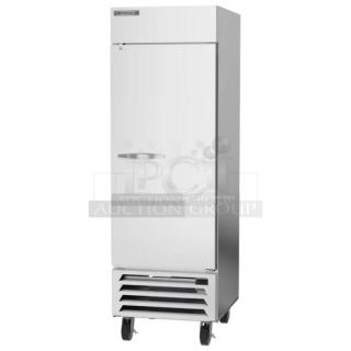 Beverage-Air Horizon Series stainless steel refrigerator, model HBR23HC-1-1PSU. New condition, Energy Star certified.