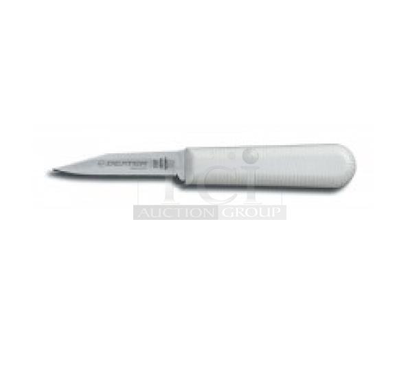 Dexter Russell Sani-Safe 3-1/4" Clip Point Paring Knife, Model 15173, Stainless Steel Blade, White Grip Handle, New Condition.