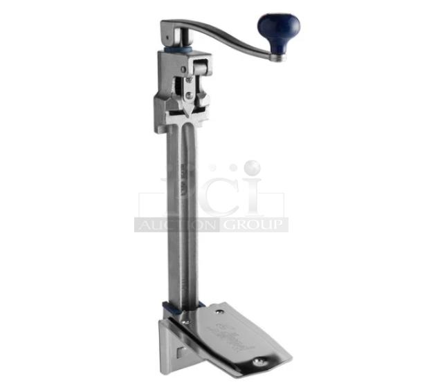 Brand new Edlund Old Reliable Series commercial can opener, model #1, with plated steel base, heavy-duty manual use.