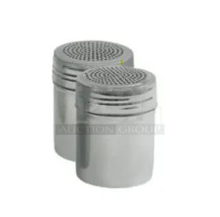 Brand new Update International DR-10T stainless steel 10 oz dredge/shaker, dual set, commercial quality.