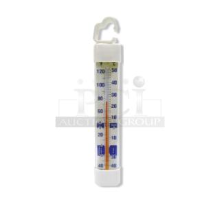 Cooper-Atkins 3" Tube Refrigerator/Freezer Thermometer, Model 33004. Brand new, 50 per case, measures in °F and °C.