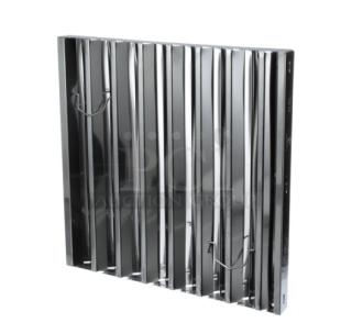Brand new Flame Gard stainless steel baffle grease filter, model 302020, with handles, 3 per case.