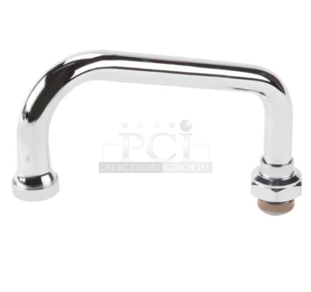 Brand new T & S Brass chrome plated 8" swing spout nozzle with 2.2 GPM aerator, Model 060X-A22.