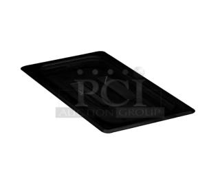 Brand new Cambro Camwear black 1/3-size food pan cover, model 30CWCH110, with handle, commercial grade.