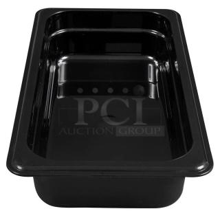 Brand new Cambro H-Pan black high heat food pan, model 32HP110, 1/3-size, 2-1/2” deep; commercial quality.