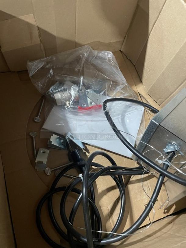 Brand new Vollrath 364510 stainless steel electric soup well parts in box, thermostatic control components included.