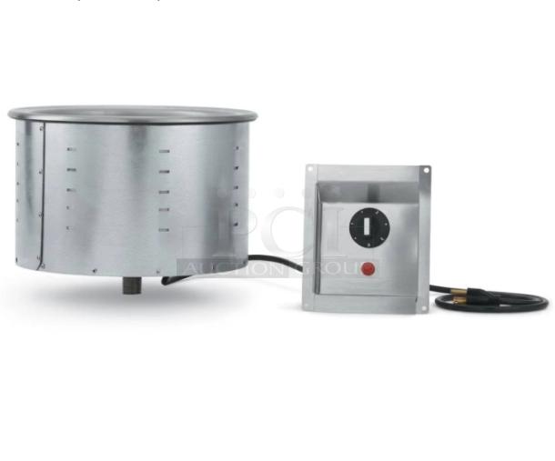 Vollrath 11 Qt. Stainless Steel Modular Drop-In Soup Well, Model 364510, with thermostatic control, brand new condition.