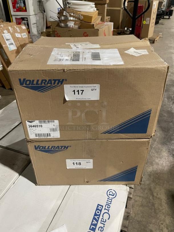 Brand new Vollrath Model 364510 stainless steel electric 11 Qt. soup well with thermostatic control, in original packaging.