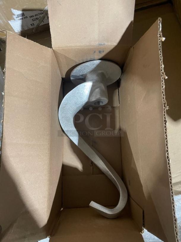 Hobart 20 Qt. Dough Hook Attachment, Model EDDOUGH-ALU220, aluminum, brand new in box.