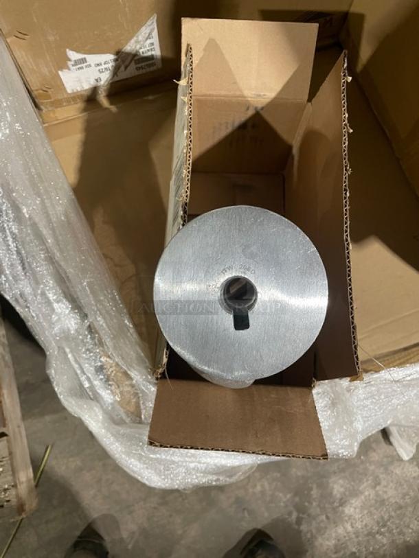 Brand new Hobart 20 Qt. aluminum dough hook attachment, model EDDOUGH-ALU220, in packaging.
