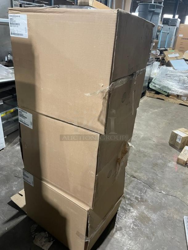 Brand new Cambro Camracks Series commercial gray open-end tray rack cartons, model OETR314151. Six per case.