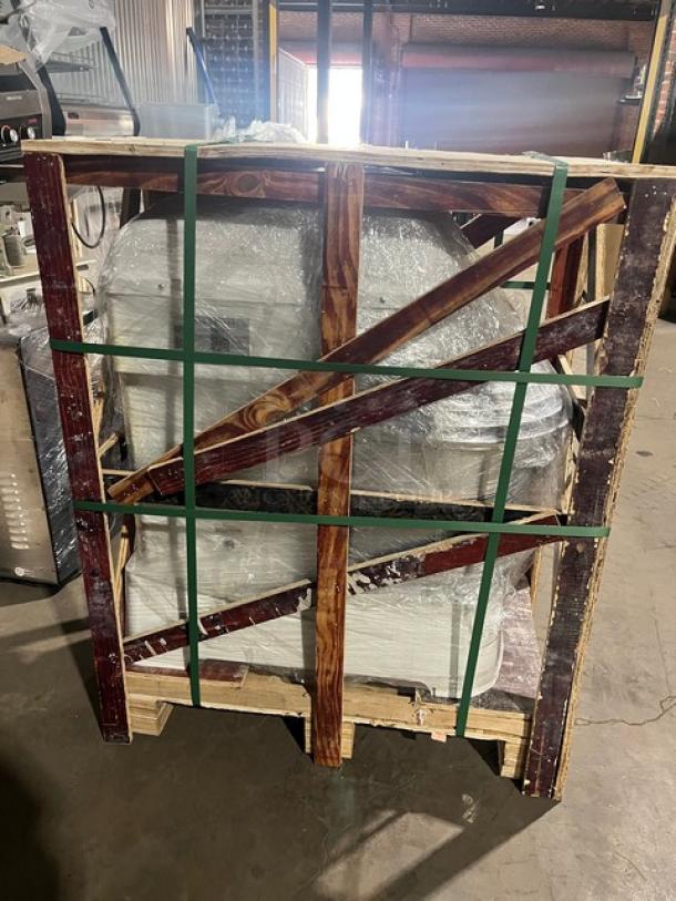 Brand new YQ-S30 commercial electric dough mixer in shipping crate. Includes stainless steel bowl guard and mixing bowl. 220V.