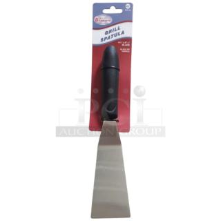 Brand new Winco Winware TKP-50 grill spatula. Stainless steel blade, black grip handle, commercial quality.