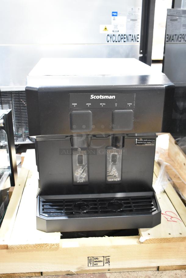 Scotsman HID207AX-1A Compact Nugget Ice Machine, brand new, with touch-free dispensing. 196 lb. capacity, 7 lb. bin.