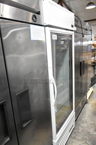 Brand new 2021 True TSCI-600R-G-PH metal commercial cooler, single door, poly coated racks, 115V, 1 phase, scratch and dent condition.
