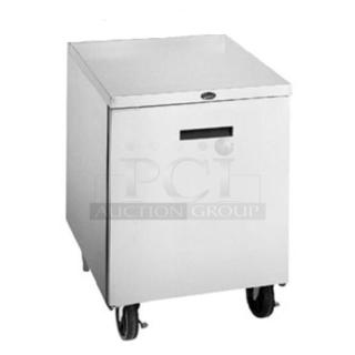 Randell 9404F-290JIBR stainless steel single door undercounter freezer, brand new, no casters, 115V, 1 phase.