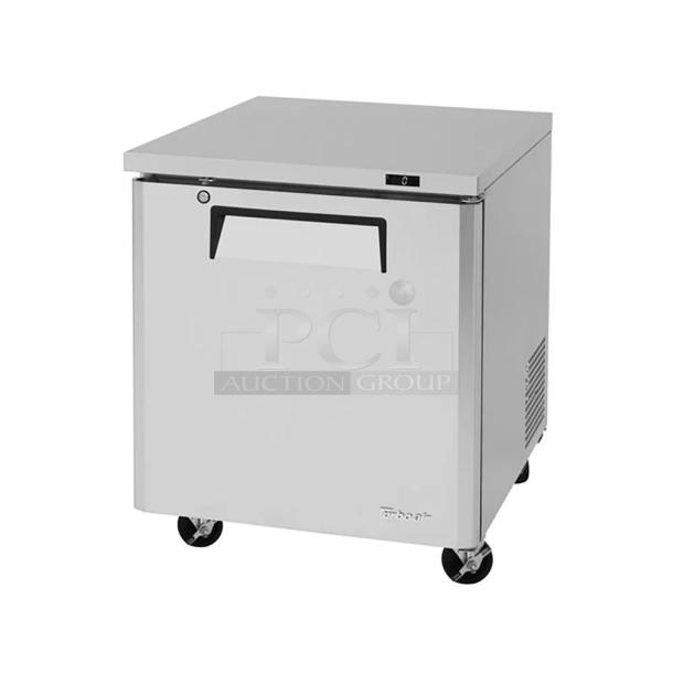 Brand new Turbo Air MUF-28-N stainless steel commercial undercounter freezer, single door, 115V, 1 phase.