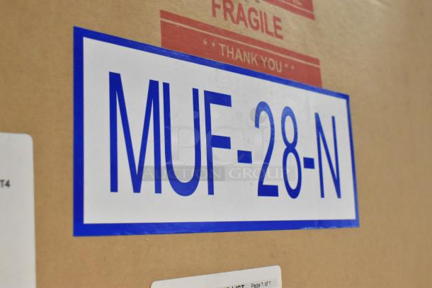 Boxed Turbo Air MUF-28-N stainless steel undercounter freezer, single door, 115 volts, 1 phase, brand new condition.