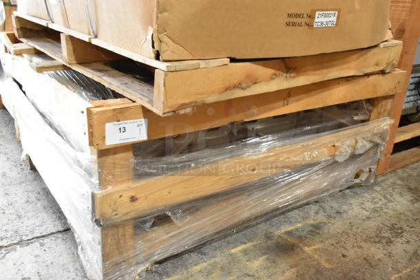 Brand new Wolf AGM48-101 stainless steel griddle, still in crate. Natural gas, 108,000 BTU, commercial-grade quality.