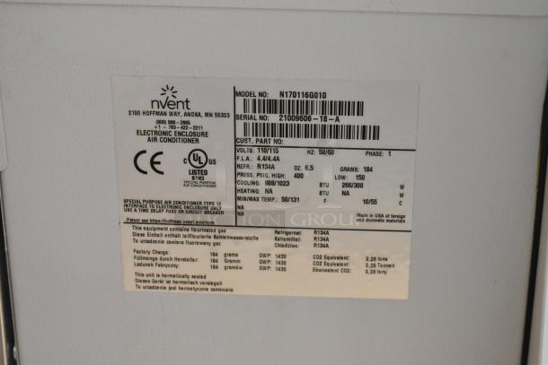 BRAND NEW Hoffmann N170116G010 Spectracool Compact air conditioner, 1025 BTU, 110/115 Volts, single phase. Model and specs visible.