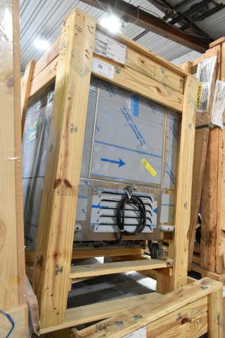 BRAND NEW IN CRATE! 2022 BKI 52473-1 Stainless Steel Commercial Meat Freezer on Commercial Casters. 115 Volts, 1 Phase. - Item #1204846