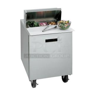 BRAND NEW IN CRATE! Randell 9401-290-R-JIB.1 Stainless Steel Commercial Sandwich Salad Prep Table Bain Marie Mega Top. 115 Volts, 1 Phase. - Item #1204850