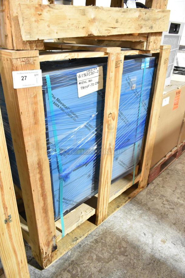 Brand new Randell 9404F-32-290 stainless steel undercounter freezer in crate, no casters, 115V, 1 Phase. Model marked on crate.