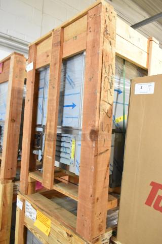 BRAND NEW IN CRATE! 2022 BKI 52473-1 Stainless Steel Commercial Meat Freezer on Commercial Casters. 115 Volts, 1 Phase. - Item #1204856