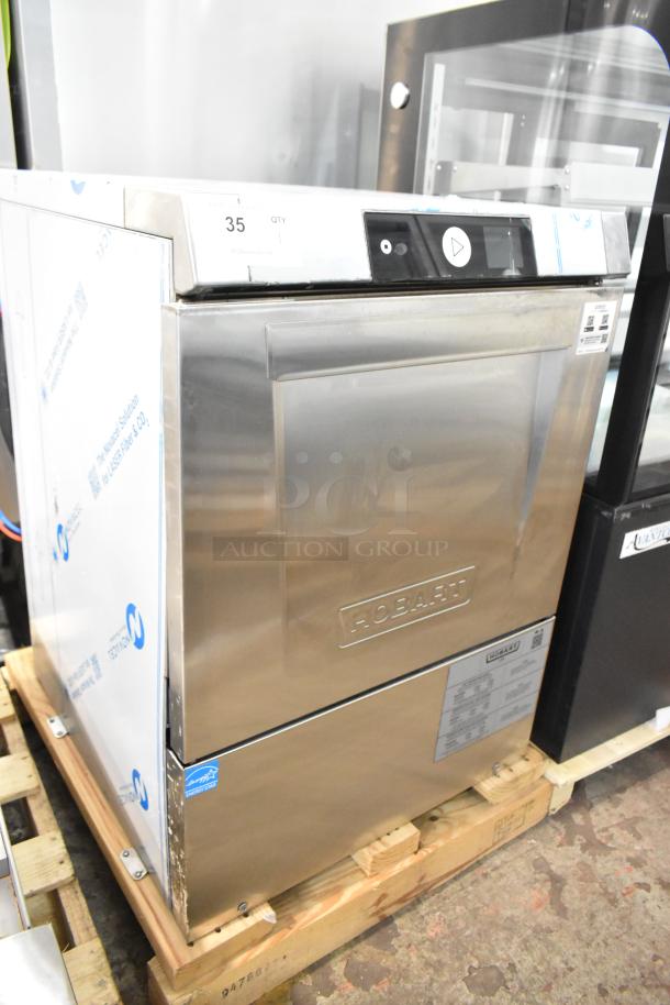 BRAND NEW Hobart LXNH stainless steel undercounter dishwasher, high temperature. Scratch and dent condition. 120/208-240V, 1 phase.