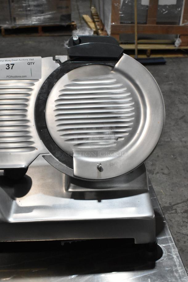 BRAND NEW 2022 Hobart Centerline EDGE10-11 10" manual meat slicer, includes blade sharpener, missing arm, 115V, 1 phase.