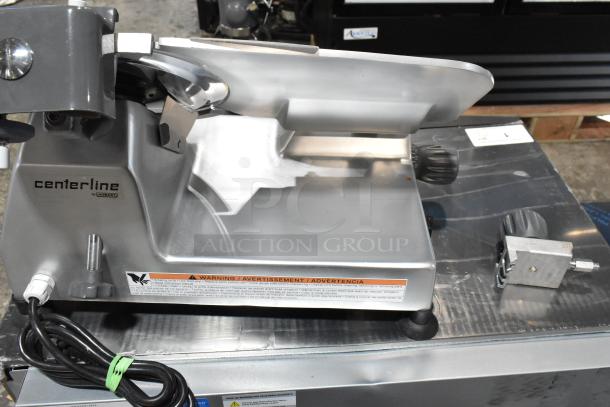 BRAND NEW 2022 Hobart EDGE10-11 10" Manual Meat Slicer, Blade Sharpener, Missing Arm, 115V, 1 Phase, Scratch and Dent.