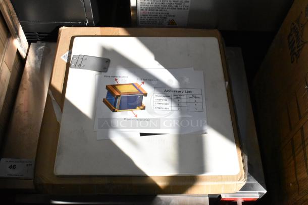 New Avantco 177DPO18DS Double Deck Pizza/Bakery Oven; stainless steel, scratch and dent, 240V, 1 phase. Accessory list visible.