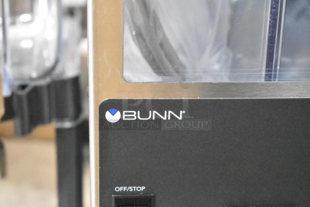 Bunn G9-2T HD coffee grinder, brand new, scratch and dent condition. Features double hopper, portion control. 120V, 1 phase.