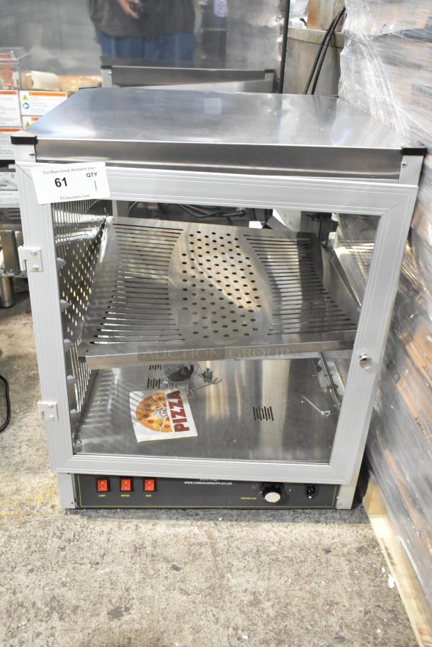Carnival King 18" warmer/merchandiser, model 382HPW18D2S, new with scratch and dent, doors do not latch, 120V, 1 phase.