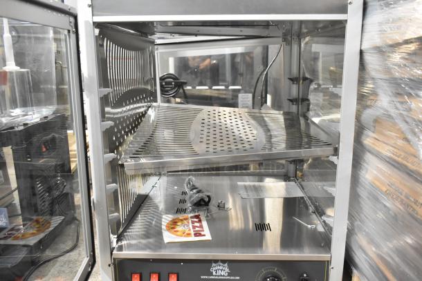 Carnival King Full Service Warmer, Model 382HPW18D2S, 18", brand new scratch and dent, doors do not latch, 120V, 1 phase.