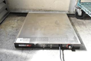Brand new ServIt 423HSW2024 24" stainless steel heated shelf warmer, 120 volts, 1 phase, with minor scratches.