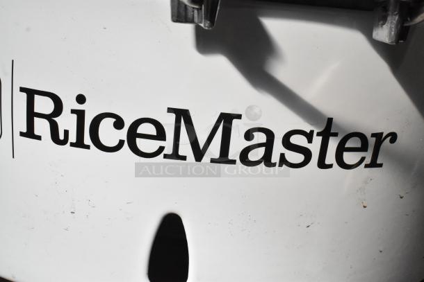 BRAND NEW RiceMaster RM-55N-R Natural Gas Rice Cooker, 110 Cup, 34,600 BTU, with visible logo. Scratch and dent condition.