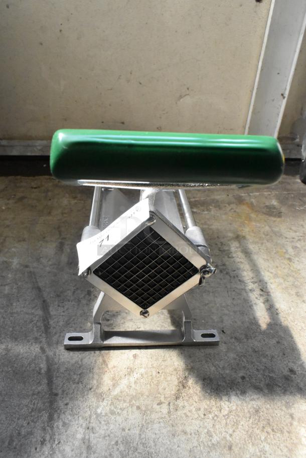 BRAND NEW SCRATCH AND DENT! Garde 181FC38 3/8" french fry cutter, heavy-duty, visible wear, sturdy metal frame, no tags.