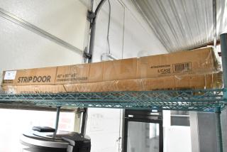 Brand new Lavex 576SDSR40806 40"x80" reinforced freezer strip door, slight scratch and dent, packaged, 1 case.
