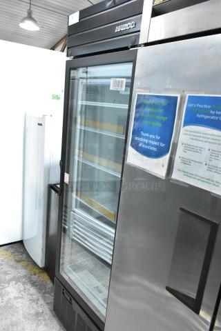 2019 Habco SE18 Metal Commercial Single Door Reach In Cooler Merchandiser w/ Poly Coated Racks. 115 Volts, 1 Phase. - Item #1204987