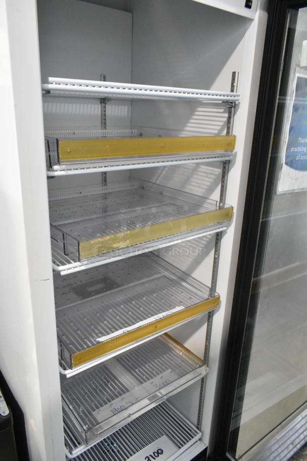 2019 Habco SE18 metal commercial cooler, single door, poly-coated racks, 115 volts, 1 phase, excellent condition.
