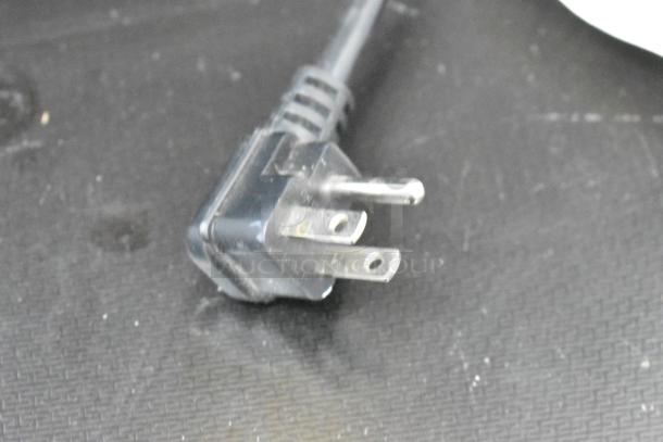 Power plug for 2021 Hisense RR33D6ABE Mini Cooler, 115 Volts, 1 Phase. Close-up view.