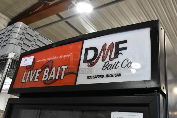 2022 True GDM-26-HC commercial cooler with single door, metal construction, poly-coated racks, 115 volts, 1 phase.