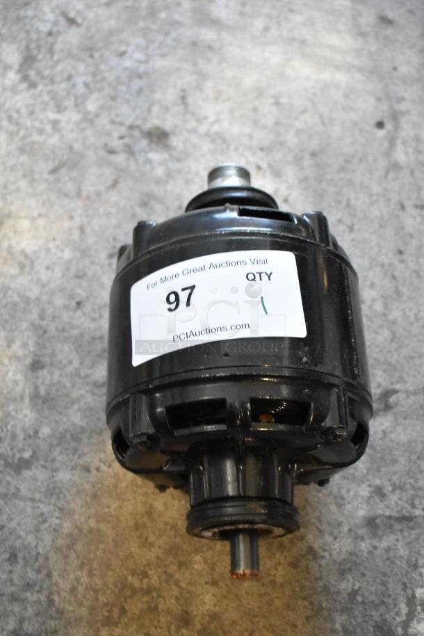 Emerson S60ENR-5175 motor, 115V, 1 phase, black with visible auction label, used condition.