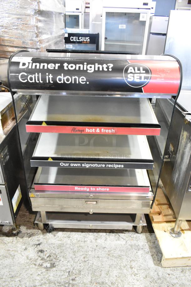 2023 Alto Shaam HSM-36/3S/T heated display case, 3 shelves, "Always hot & fresh" text, 208-240V, 1 Phase, good condition.