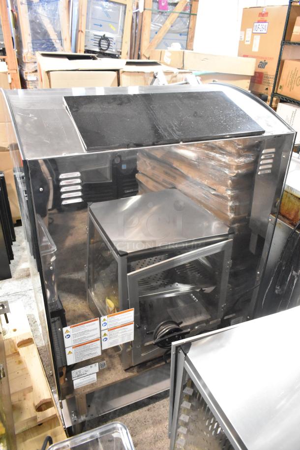 2023 Alto Shaam HSM-36/3S/T metal commercial heated display case, 208-240V, 1 phase. New condition, protective film intact.