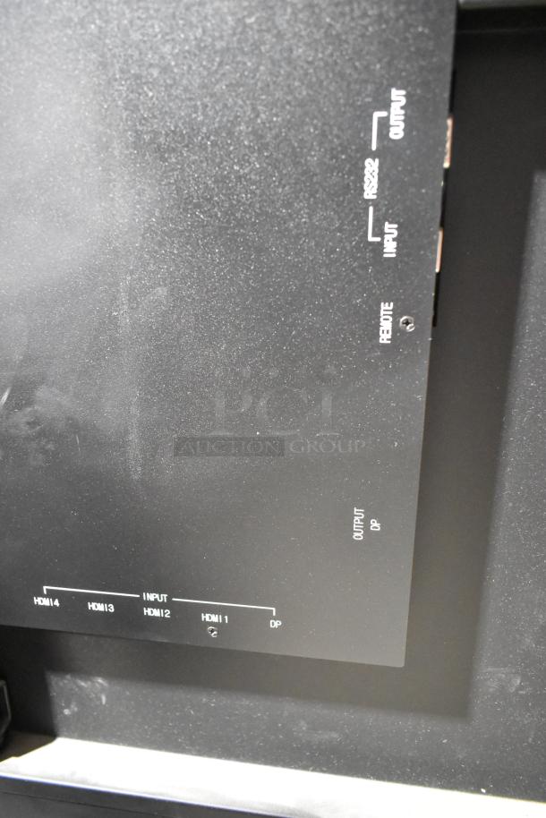 2017 Dongwoo XH100080-14001A monitor, 220V, inputs HDMI1-4, DP, RS232, remote, no shipping, buyer pickup required.