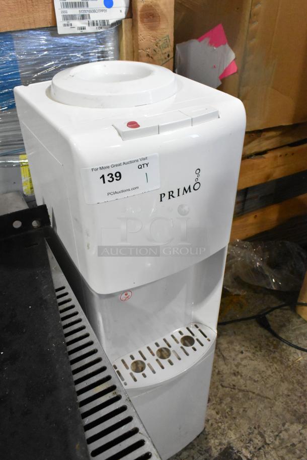 Primo 601141 Water Cooler Base, 115V, 1 Phase, white, with visible brand label and auction tag, in used condition.
